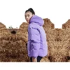 Lightweight Warm Reversible Down Jacket “Black Grey Purple”