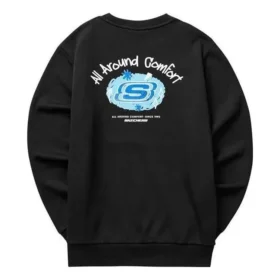 Logo Graphic Crew Sweater “Black Blue White”