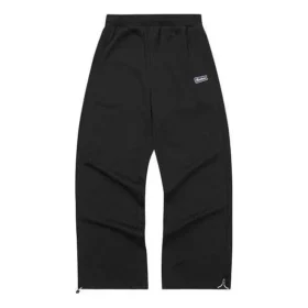 Logo Letter High-waisted Casual Pants “Black”