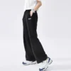 Logo Letter High-waisted Casual Pants “Black”