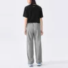 Logo Letter Straight Casual Pants “Grey”