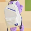 Logo Printed Backpack “White Blue”