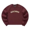 Logo Printed Crew Sweater “Burgundy White”