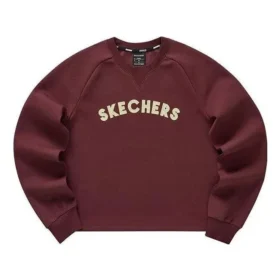 Logo Printed Crew Sweater “Burgundy White”