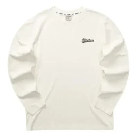 Logo Printed Crew Sweater “White Black Blue”