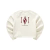 Logo Printed Crew Sweater “White Red”