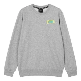 Logo Printed Crew Sweatshirt “Grey White Black Blue”
