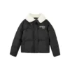 Logo Printed Down Jacket “White Black”