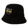 Logo Printed Fisherman Hat “Black Yellow”