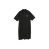 Logo Printed Half-Zip Casual Dress “White Pink Black”