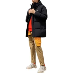 Logo Printed Medium-Length Hooded Down Jacket “Multi-Color”