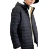Logo Printed Woven Down Jacket “Black”