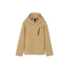 Loose Fit Warm Fleece Jacket “Black Tan White Purple”
