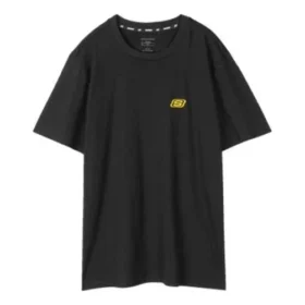 Men”s Skechers Knit Short Sleeve Sports Loose Short Sleeve Black