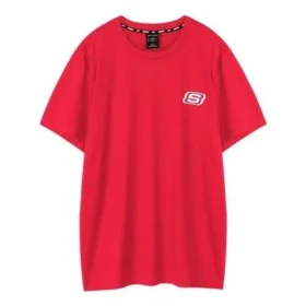 Men”s Skechers Printing S Knit Short Sleeve Racing Red