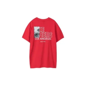 Men”s Skechers Printing S Knit Short Sleeve Racing Red