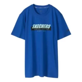 Men”s Skechers Printing Short Sleeve t Blue