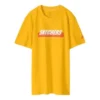 Men”s Skechers Sports Alphabet Printing Short Sleeve Gold Color