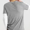 Men”s Skechers Sports Alphabet Printing Short Sleeve Gray
