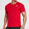 Men”s Skechers Training Running Sports Knit Short Sleeve Clown Red