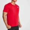 Men”s Skechers Training Running Sports Knit Short Sleeve Clown Red