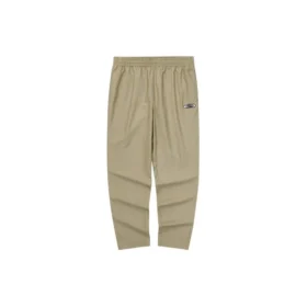 Mid-Waist Casual Straight-Leg Pants “Tan”
