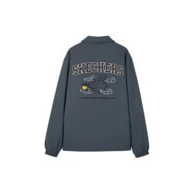 New Year Dragon Year Casual Cotton Graphic Jacket “Grey”