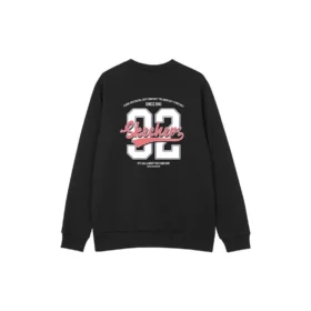 Number Printed Crew Sweatshirt “Grey Black White”