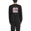 Number Printed Crew Sweatshirt “Grey Black White”