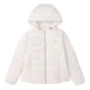 Packable Hooded Down Jacket “White Black”