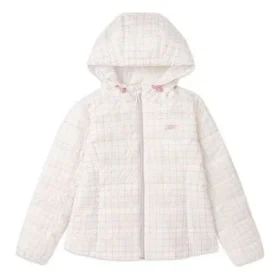 Packable Hooded Down Jacket “White Black”