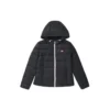 Packable Hooded Down Jacket “White Black”