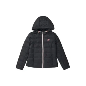 Packable Hooded Down Jacket “White Black”