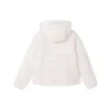 Packable Hooded Down Jacket “White Black”
