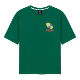 Pattern Printing Breathable Short Sleeve Couple Style Green