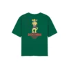 Pattern Printing Breathable Short Sleeve Couple Style Green