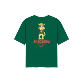 Pattern Printing Breathable Short Sleeve Couple Style Green