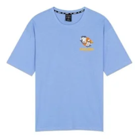 Printing Breathable Short Sleeve Unisex Blue