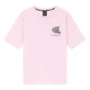 Printing Breathable Short Sleeve Unisex Pink Red