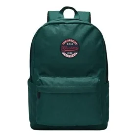 Retro Student Zipper Fabric Backpack “Green”