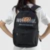 Scolor Logo Printed Backpack “Black Gold Grey”