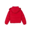 Short Warm Hooded Long Sleeve Down Jacket “White Red”