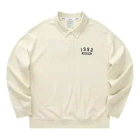 Skechers x Hilarious Monster Long Sleeve Knitted Polo Shirt “Beige Black”