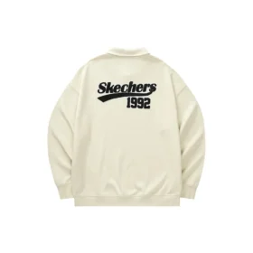Skechers x Hilarious Monster Long Sleeve Knitted Polo Shirt “Beige Black”