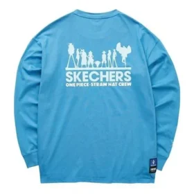 Skechers x One Piece Printed Long Sleeve T-shirt “Blue Brown Yellow Black”