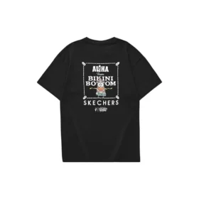 Skechers x SpongeBob Printed Short Sleeve T-shirt “Black White”