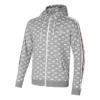 SKX Letter Print Long Sleeve Knit Jacket “Grey Blue White”