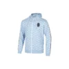 SKX Letter Print Long Sleeve Knit Jacket “Grey Blue White”