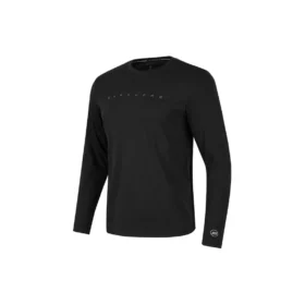 Solid Color Casual Long Sleeve Sports T-shirt “Black”