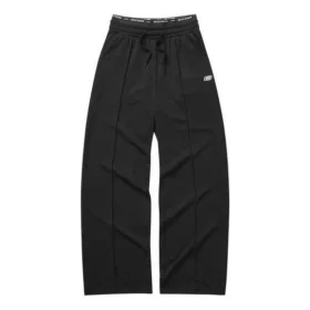 Solid Color Casual Loose Sports Pants “Black Grey”